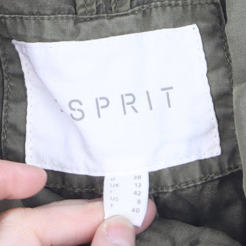 Esprit Women’s Green Cotton Military Waistcoat Size 12