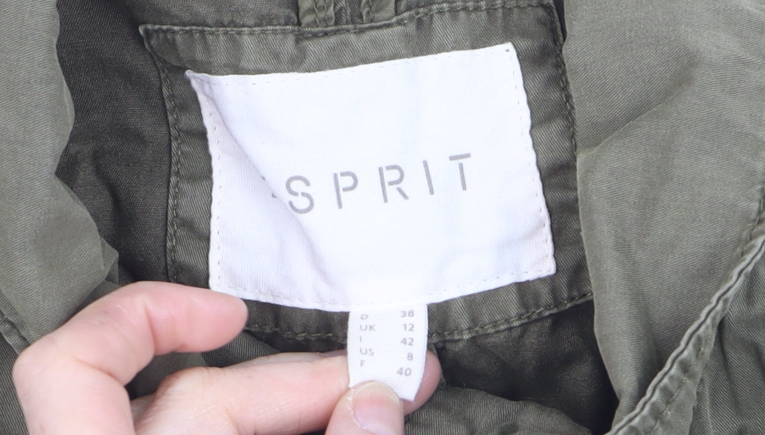 Esprit Women’s Green Cotton Military Waistcoat Size 12