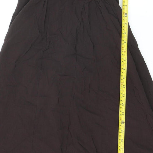 PrettyLittleThing Womens Black Midi Slip Dress Size 8 Adjustable Straps