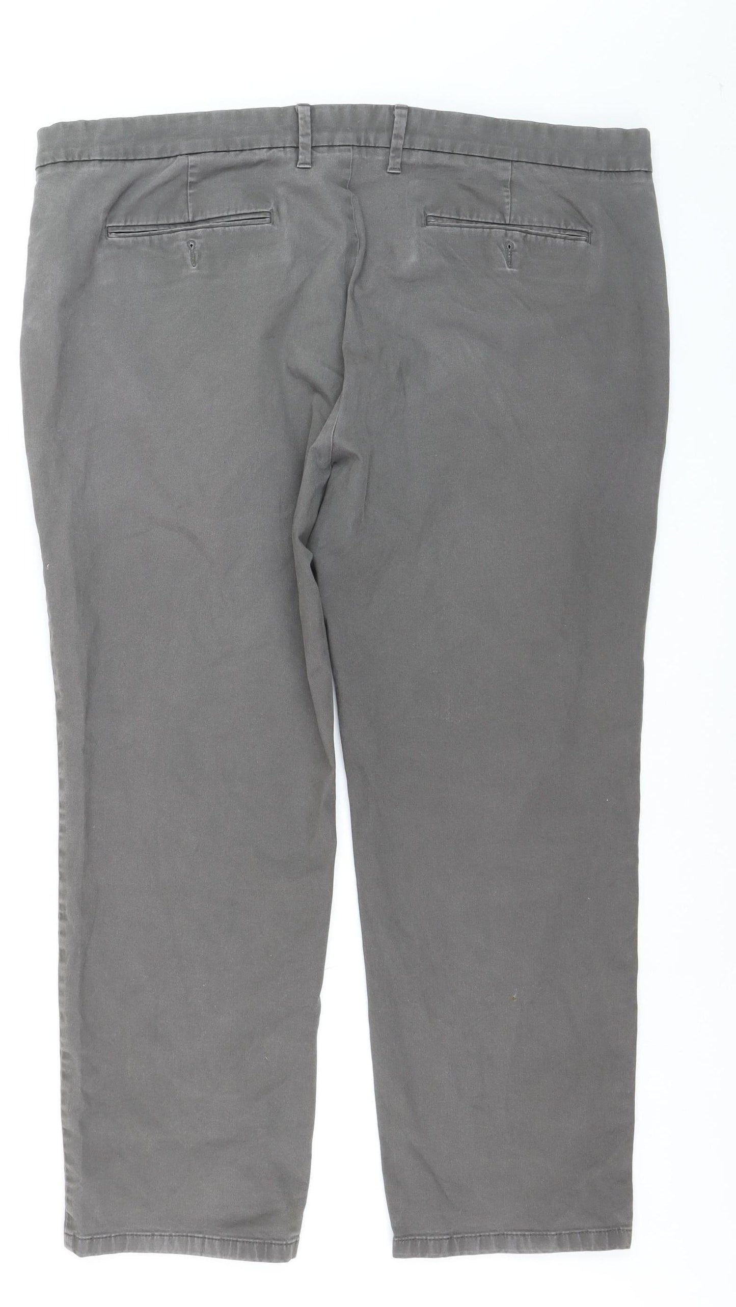 Marks and Spencer Men's Grey Regular Fit Straight Jeans Size 42