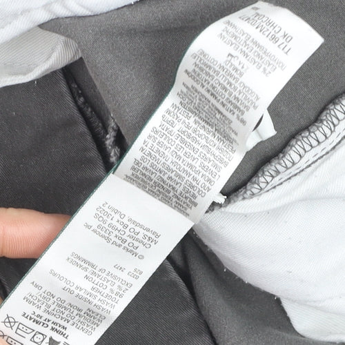 Marks and Spencer Men's Grey Regular Fit Straight Jeans Size 42