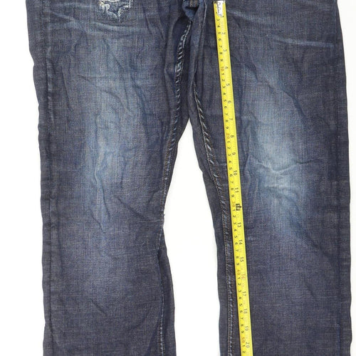 Primark Men’s Blue Straight Denim Jeans Size L W34 L34 Stretch