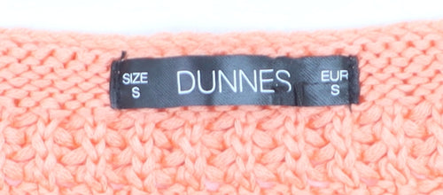Dunnes Women's Orange Short Sleeve Knit Pullover Jumper Size S