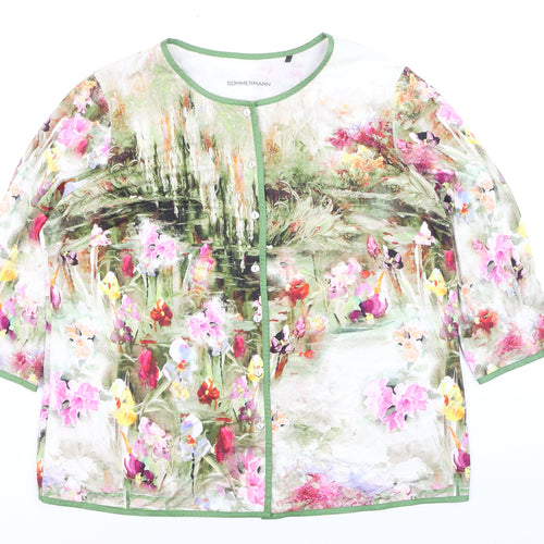 Sommermann Women Multicoloured Floral Tunic Blouse Size 16