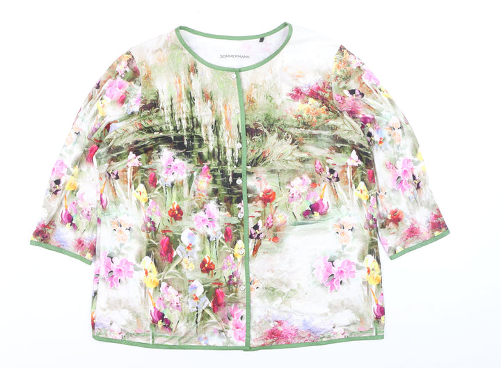 Sommermann Women Multicoloured Floral Tunic Blouse Size 16