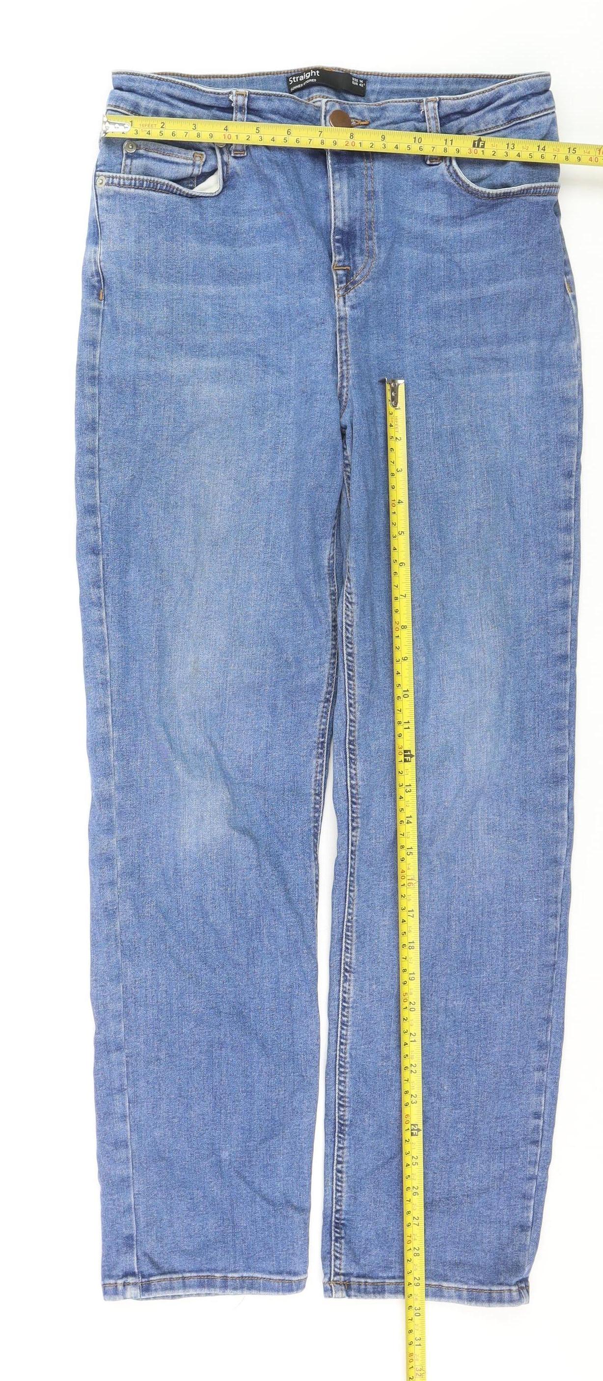 Dunnes Stores Womens Blue Straight Leg Jeans Size 14
