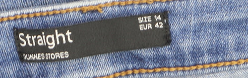 Dunnes Stores Womens Blue Straight Leg Jeans Size 14