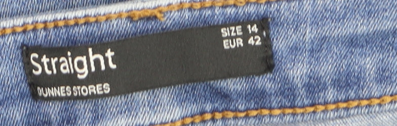 Dunnes Stores Womens Blue Straight Leg Jeans Size 14