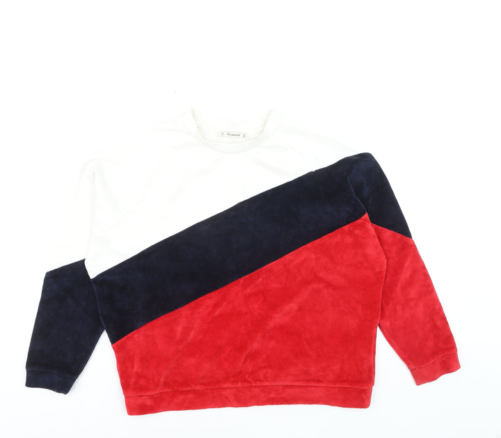 Pull & Bear Womens Multicoloured M Colourblock Crew Neck Sweatshirt