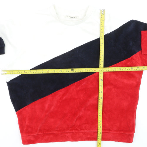 Pull & Bear Womens Multicoloured M Colourblock Crew Neck Sweatshirt