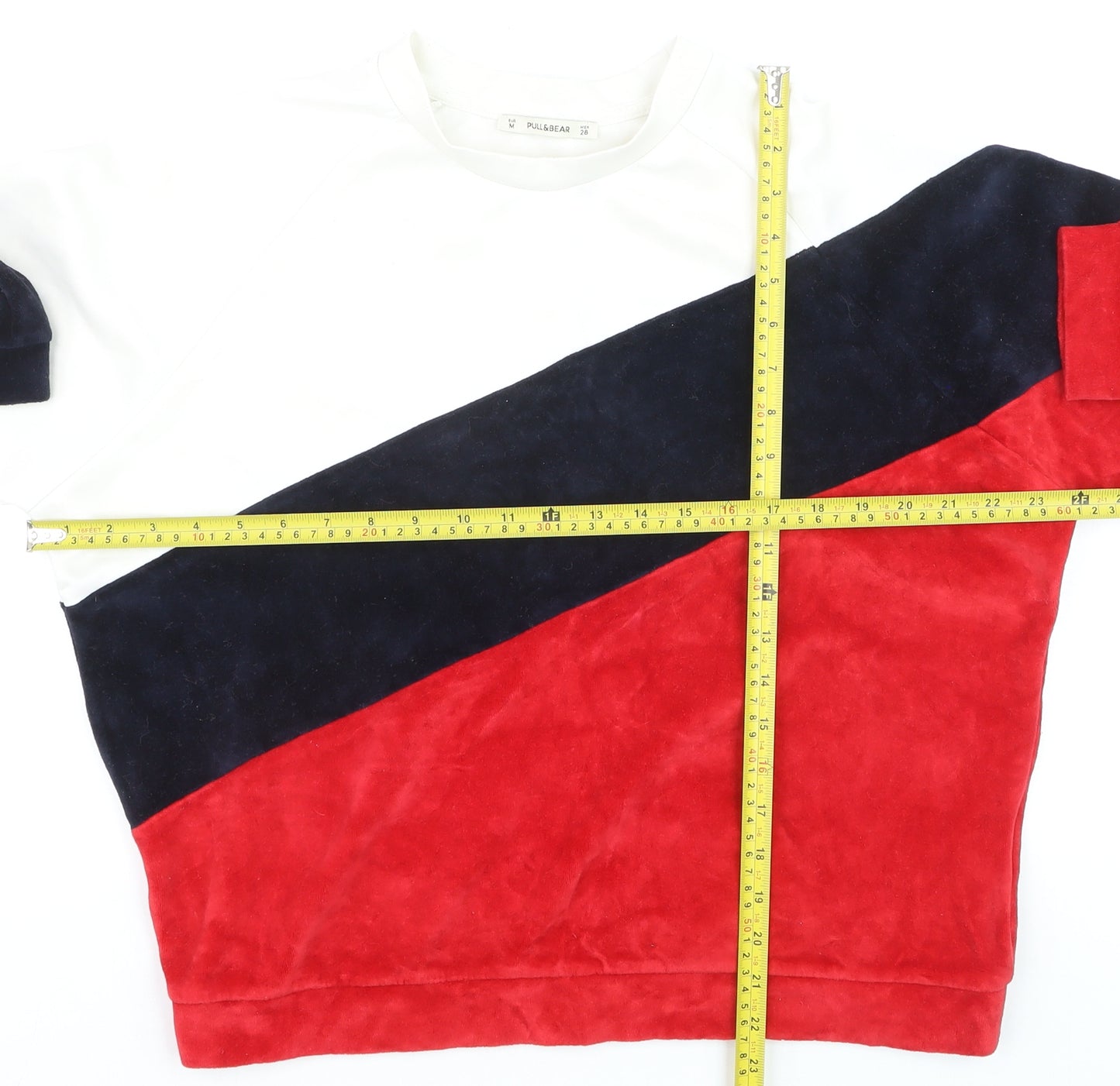 Pull & Bear Womens Multicoloured M Colourblock Crew Neck Sweatshirt