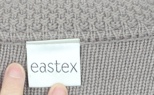 Eastex Women Beige Acrylic Cable-Knit Cardigan Size 16
