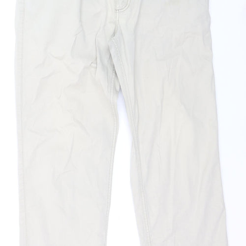 Mustang Men's Beige Tramper Slim Fit Straight Leg Jeans W34 L32