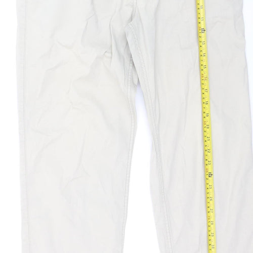 Mustang Men's Beige Tramper Slim Fit Straight Leg Jeans W34 L32