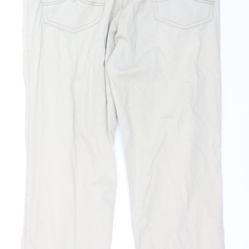 Mustang Men's Beige Tramper Slim Fit Straight Leg Jeans W34 L32