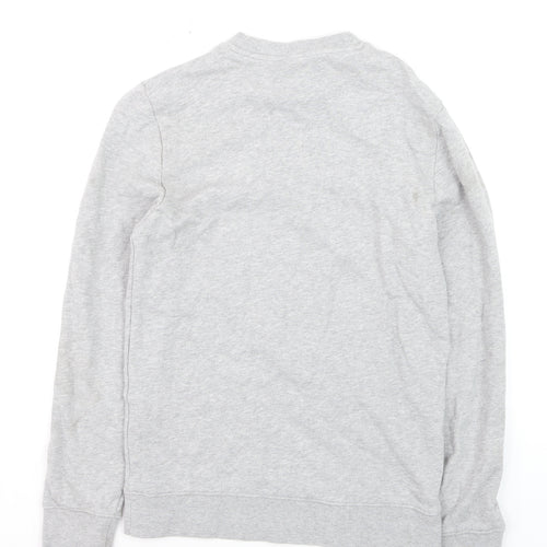 H&M Womens Grey Graphic Print Pullover Sweatshirt XS Cotton