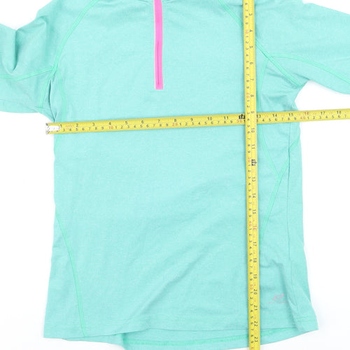 Pro Touch Women’s Green Half Zip Pullover Sweatshirt Size 10 Dry-Plus