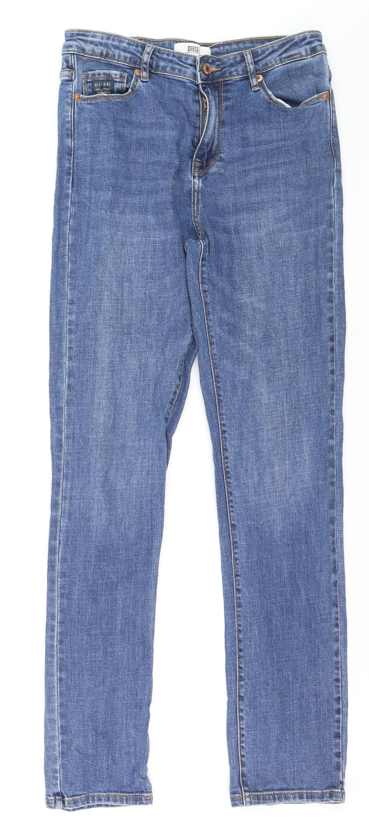 Diesel Women Blue Slim Fit Straight Jeans Size 10