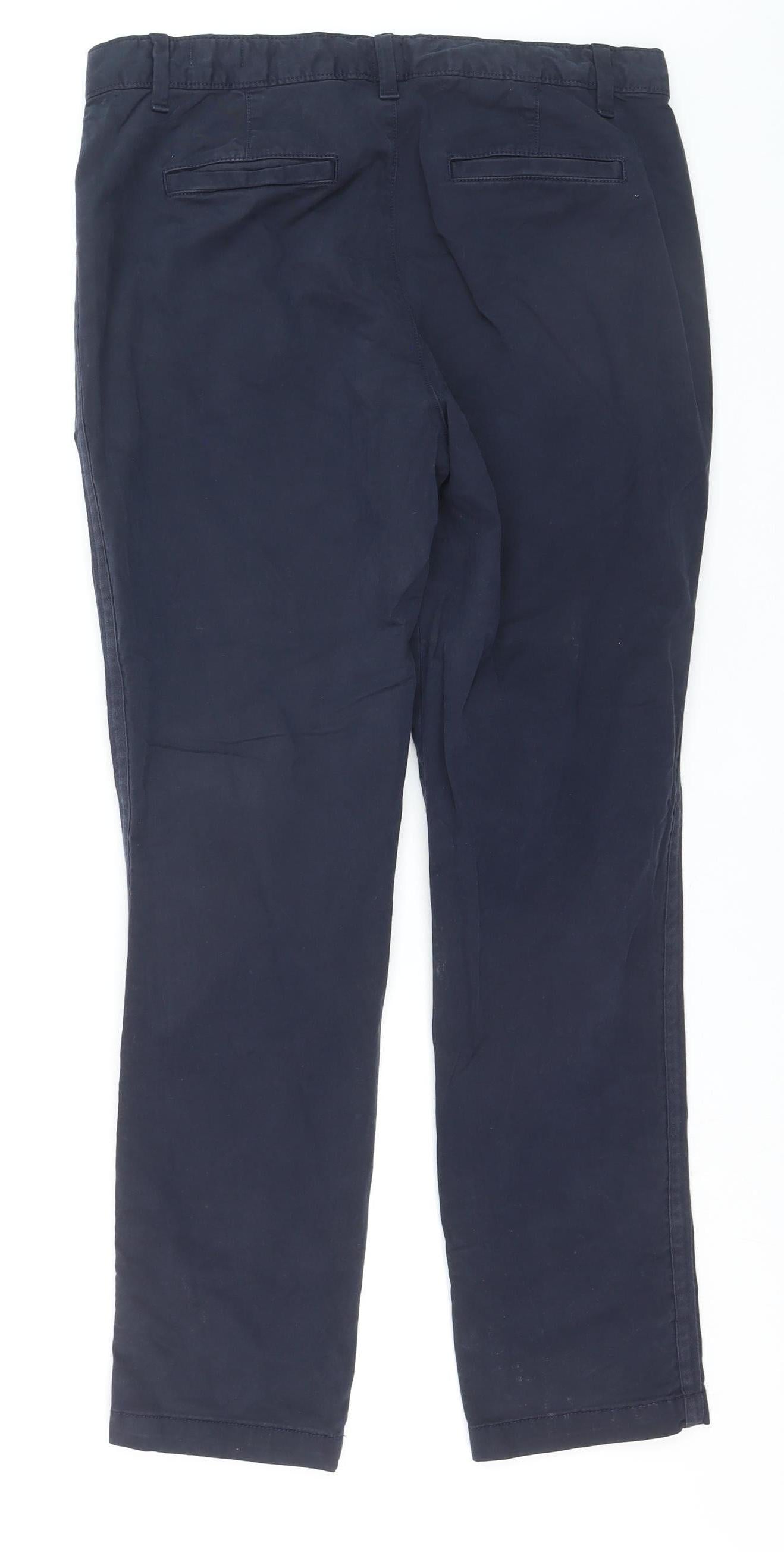 GAP Women’s Blue Size 6 Girlfriend Chino Trousers Cotton Stretch
