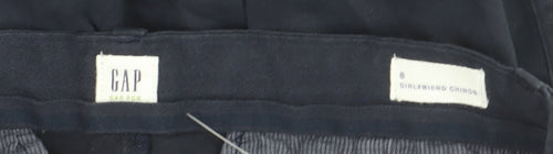 GAP Women’s Blue Size 6 Girlfriend Chino Trousers Cotton Stretch