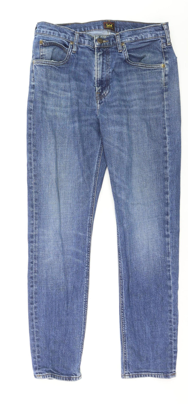 Lee Womens Blue Austin Straight Leg Jeans Size 12 Regular Fit