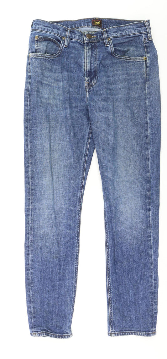 Lee Womens Blue Austin Straight Leg Jeans Size 12 Regular Fit