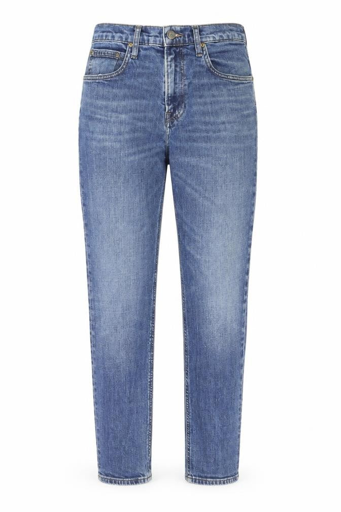 Front view of Lee women’s blue austin straight leg jeans, size UK 12, regular fit