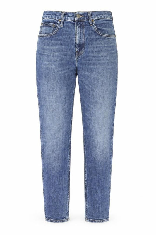 Front view of Lee women’s blue austin straight leg jeans, size UK 12, regular fit