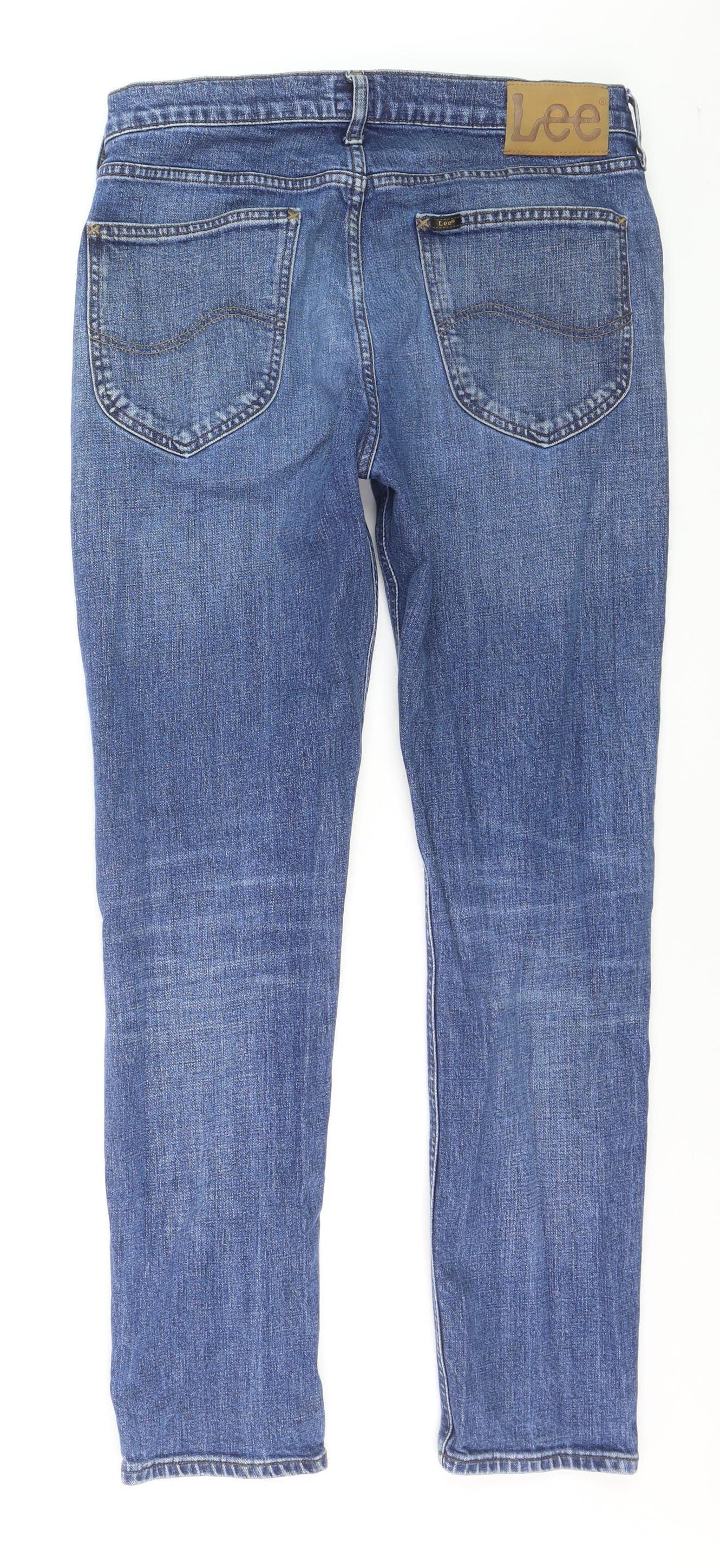 Lee Womens Blue Austin Straight Leg Jeans Size 12 Regular Fit