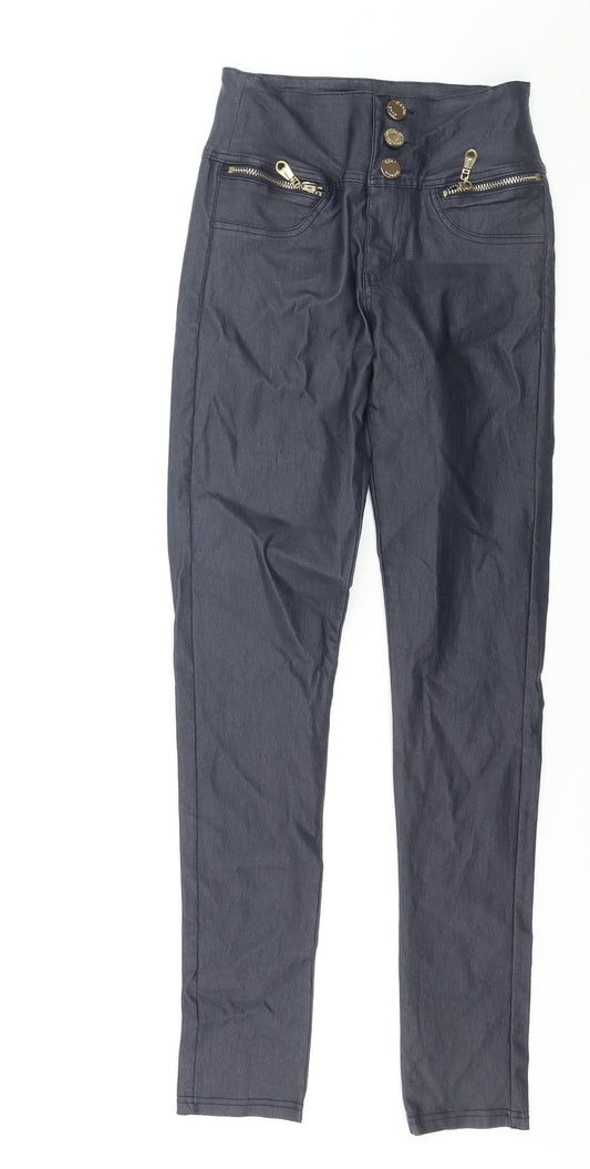 DMIM Club Women’s Black High Waist Jegging Trousers Size 10 Skinny Fit