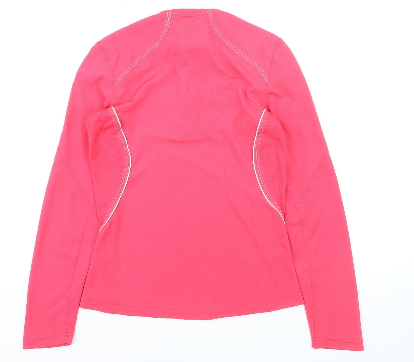 Adidas Womens Pink 1/4 Zip Long Sleeve Pullover Sweatshirt Size 12