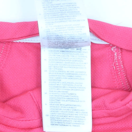 Adidas Womens Pink 1/4 Zip Long Sleeve Pullover Sweatshirt Size 12