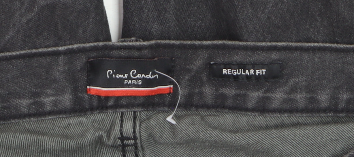 Pierre Cardin Men Black Regular Fit Denim Jeans Size 40W L