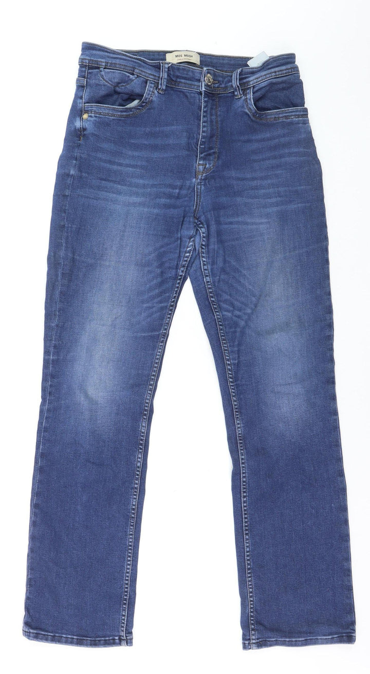 Mos Mosh Women's Blue Size 30 Straight Leg Stretch Denim Jeans