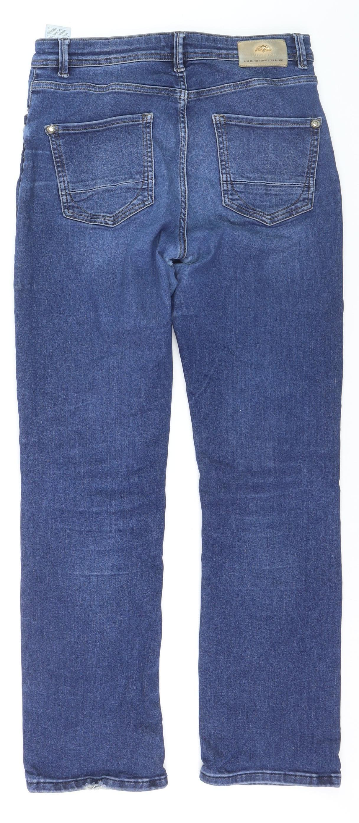 Mos Mosh Women's Blue Size 30 Straight Leg Stretch Denim Jeans