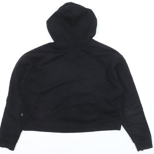 Puma Boys Black Gold Logo Pullover Hoodie Size S