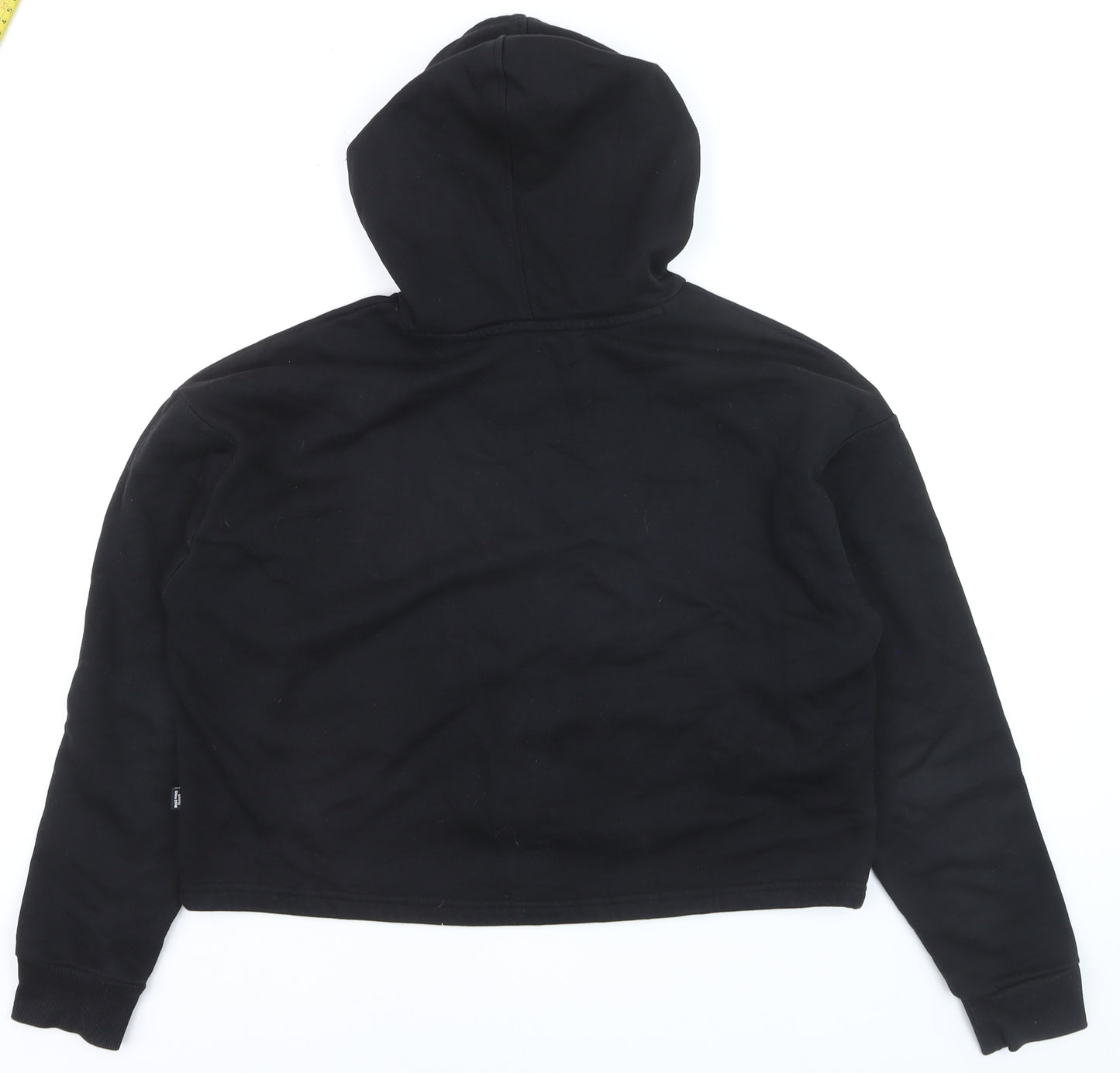 Puma Boys Black Gold Logo Pullover Hoodie Size S