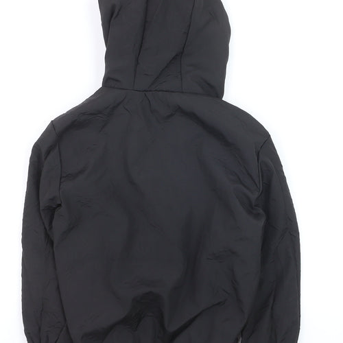 HUGO BOSS Boys Black Red Full Zip Hoodie Size 4 Years Cotton Hooded