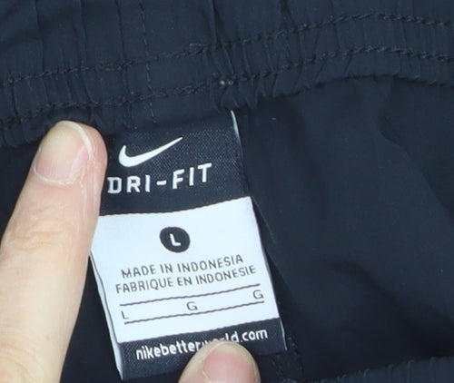 Nike Men’s Black Dri-Fit Shorts L Moisture Wicking Quick Dry