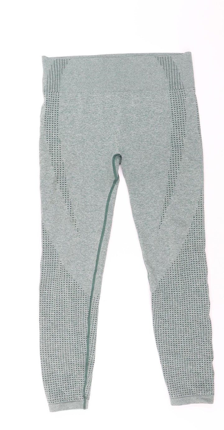 Dunnes Stores Women Green Seamless Leggings L Gym Training