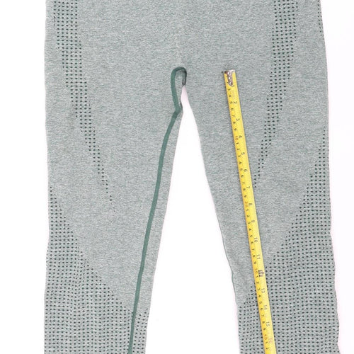 Dunnes Stores Women Green Seamless Leggings L Gym Training