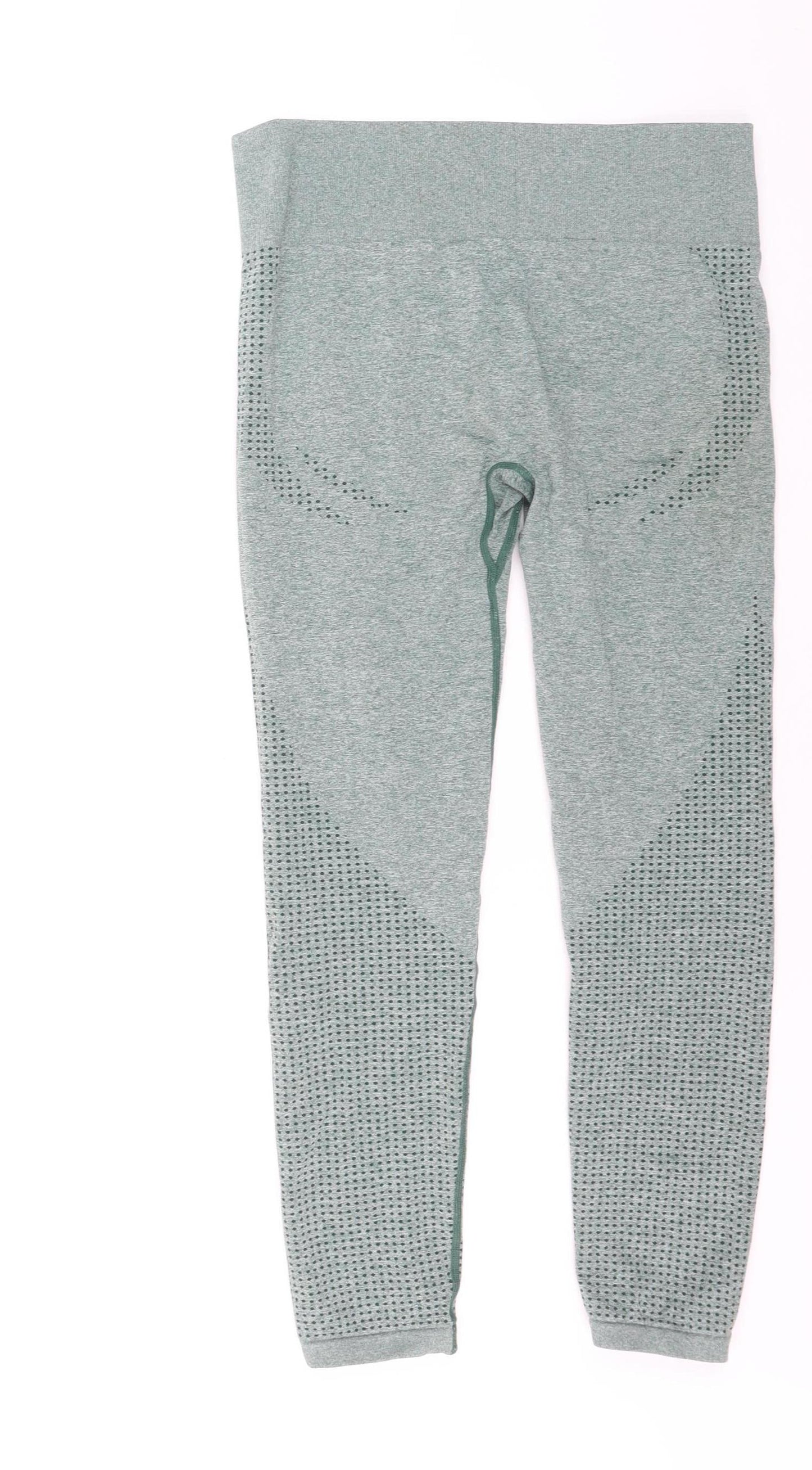 Dunnes Stores Women Green Seamless Leggings L Gym Training