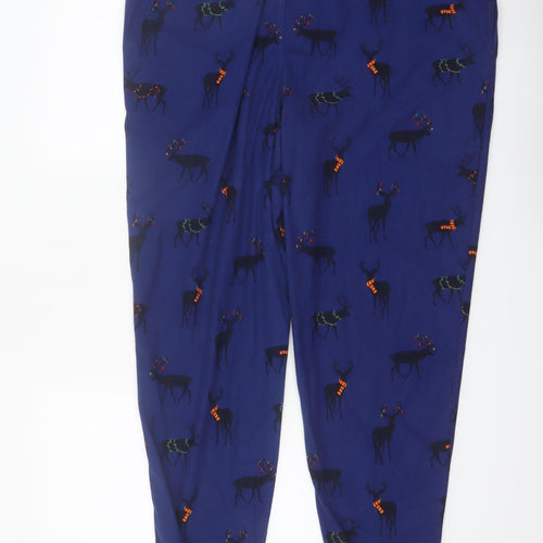 Marks and Spencer Men Blue XXL Christmas Reindeer Lounge Pants