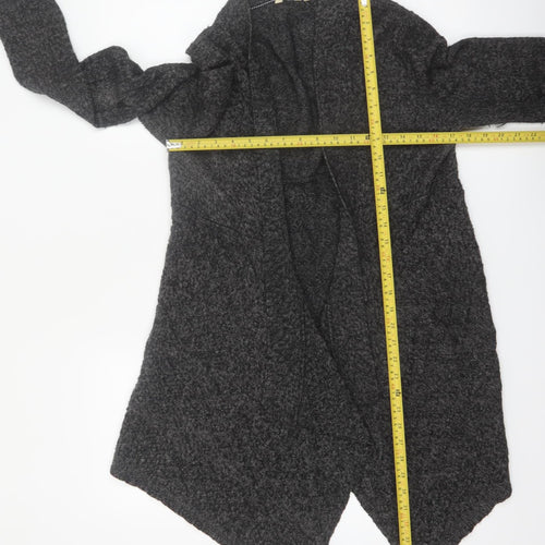 FatFace Womens Grey Size 14 Chunky Knit Open Cardigan