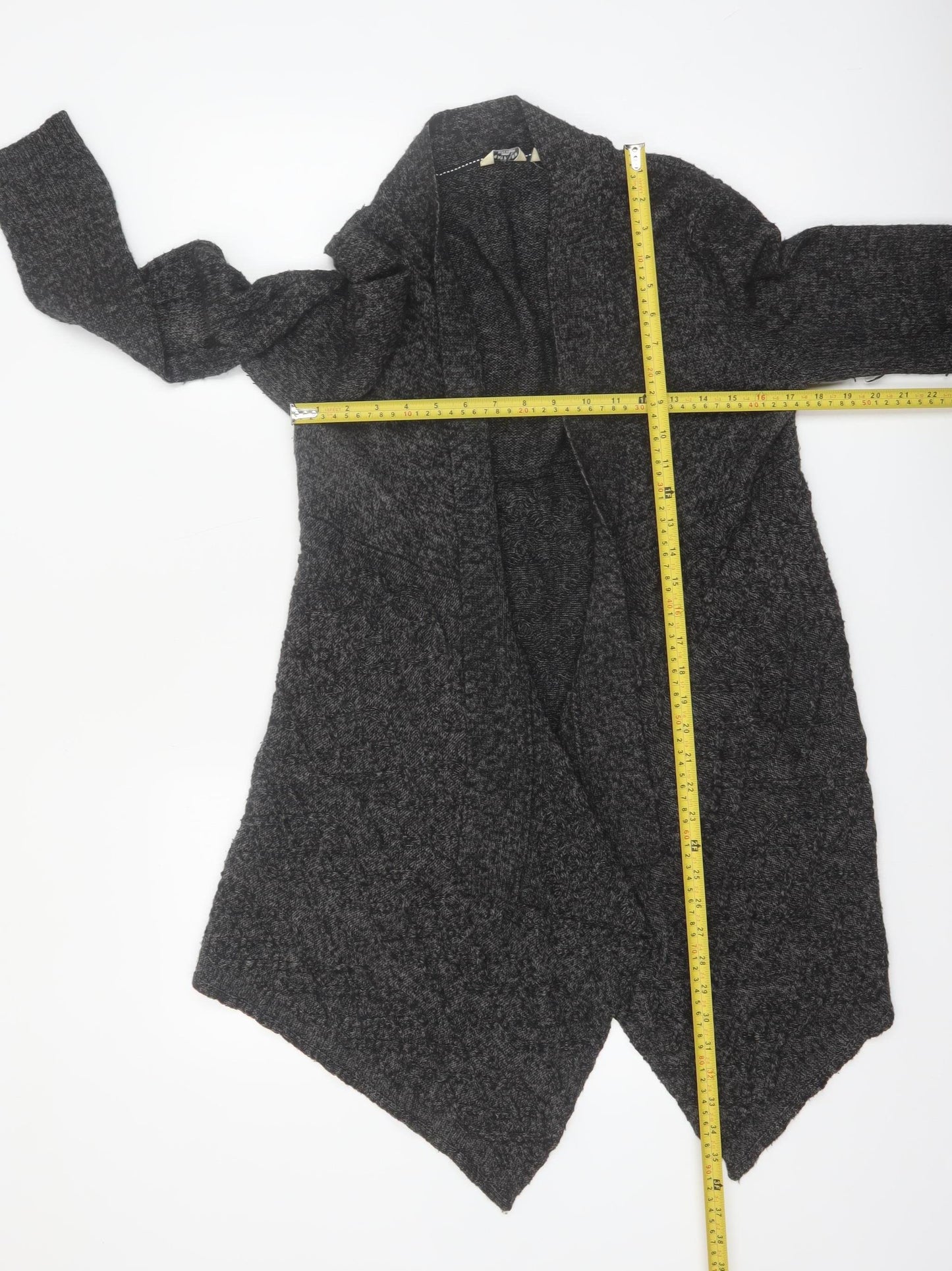 FatFace Womens Grey Size 14 Chunky Knit Open Cardigan