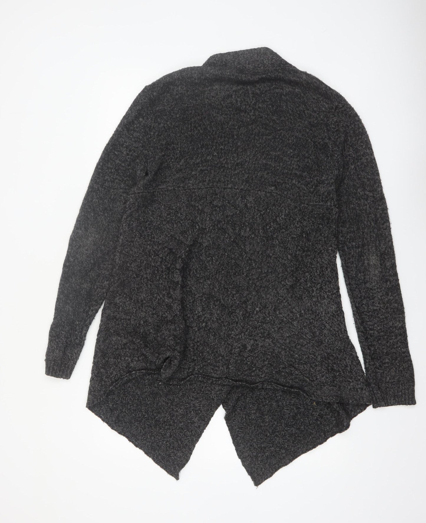 FatFace Womens Grey Size 14 Chunky Knit Open Cardigan