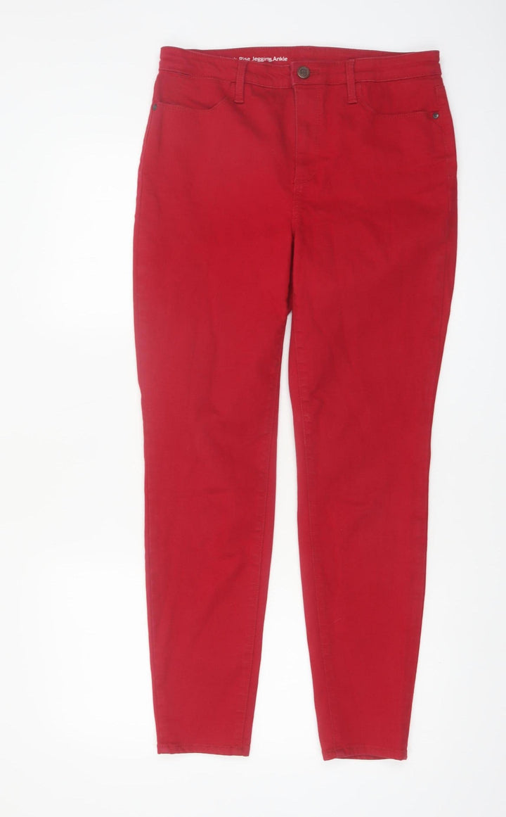 Talbots Women Red High-Rise Jegging Jeans Size 10 Slim Fit