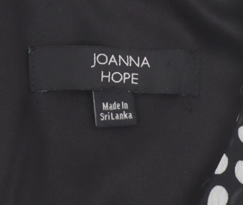 Joanna Hope Women Black Polka Dot Shift Dress Size 12