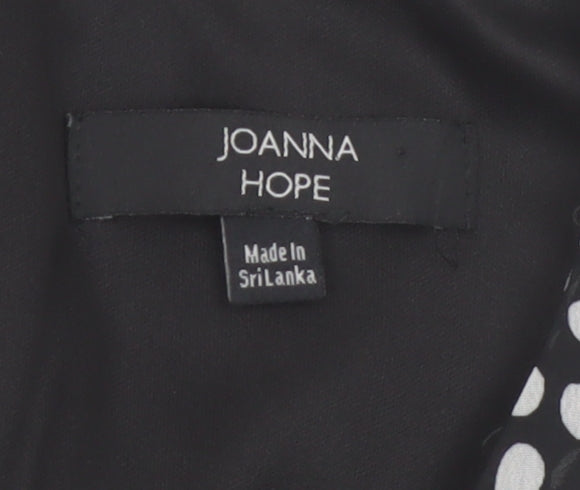 Joanna Hope Women Black Polka Dot Shift Dress Size 12