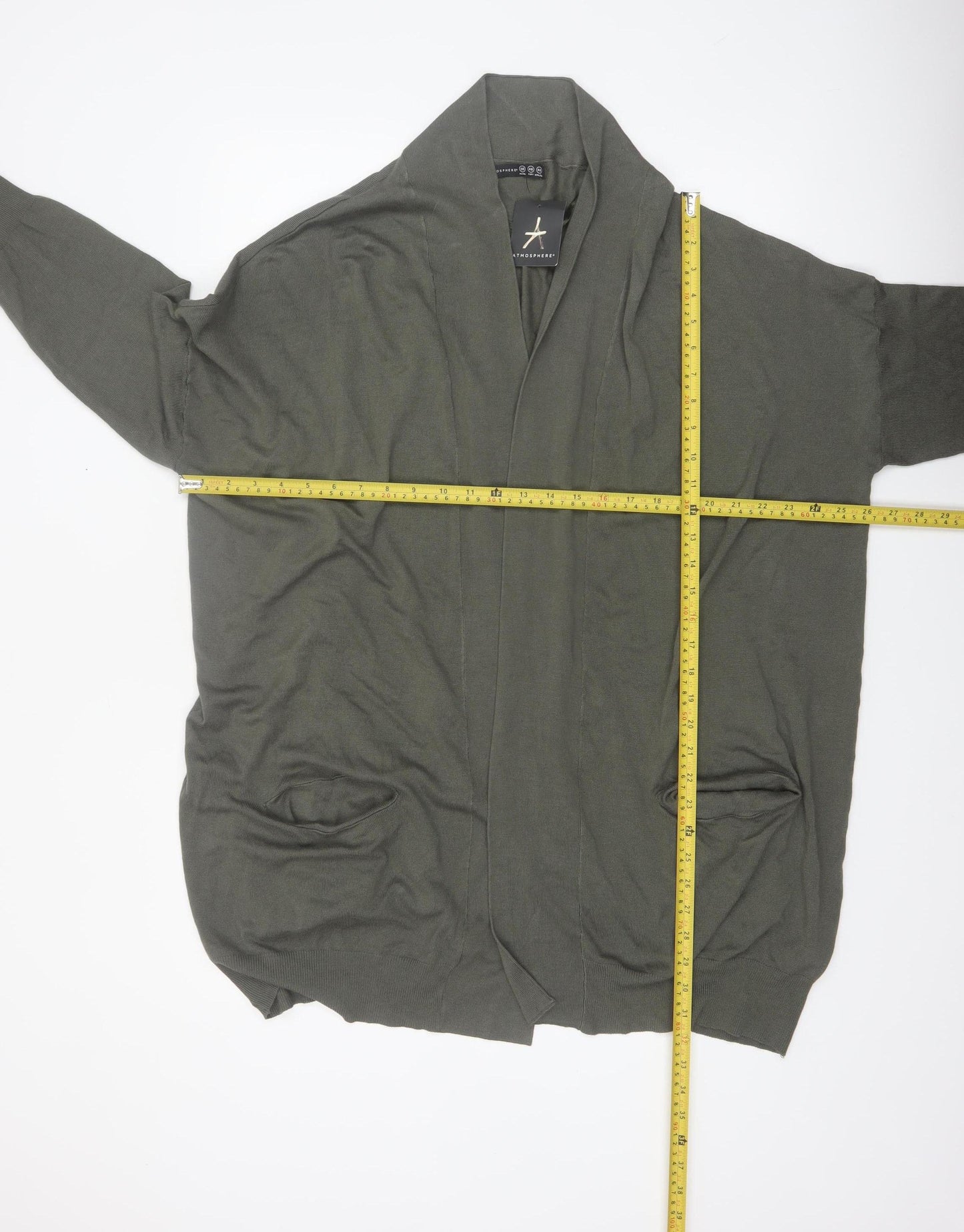 Atmosphere Women's Green Size 20 Long Sleeve Open Front Cardigan